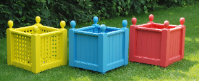 Multi-Colored Planter boxes