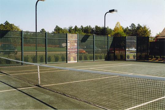 Tennis Court Fence inside multiple courts
