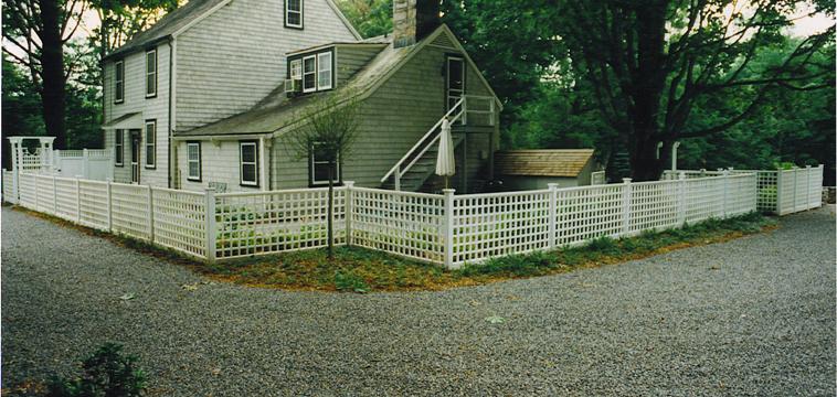 Trellis Fence around a house
